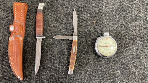 Pocket Knives And Stop Watch