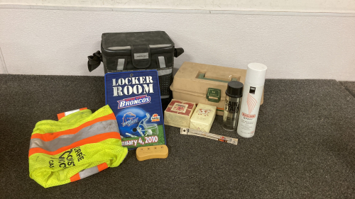 B. S. U. Locker Room Sign, Cooler, Leather Repellent, and More