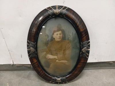 Wooden Framed Print Of Young Military Recruit