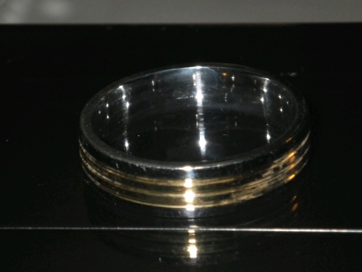 Men's Wedding Band 2-Tone Comfort Fit Size 11