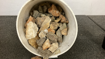 Five Gallon Bucket of Collected Rocks and Minerals
