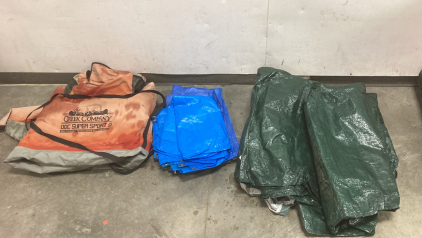 2 large Tarps, 2 Small Tarps, and More