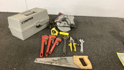 Skil Saw, Pipe Wrenches, and More