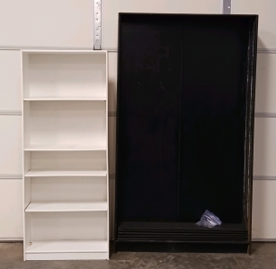 (2) Wood Bookshelf Cabinets
