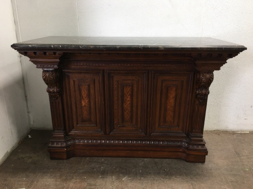 Tiled Granite Bar Cabinet