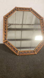 34.6x29 Octogonal Framed Mirror