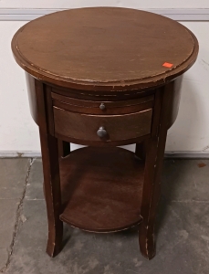 Elegant Round End Table with Drawer