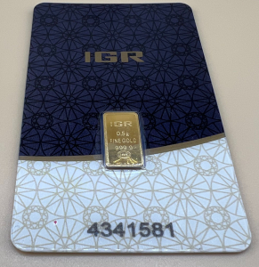 (1) 1/2 gram Gold Bar - IGR Carded