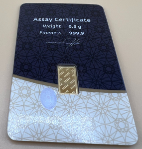 (1) 1/2 gram Gold Bar - IGR Carded