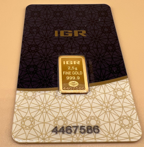 (1) 2.5 gram Gold Bar - IGR Carded