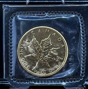 (1) 1/10 oz Gold Maple Leaf Coin - Sealed