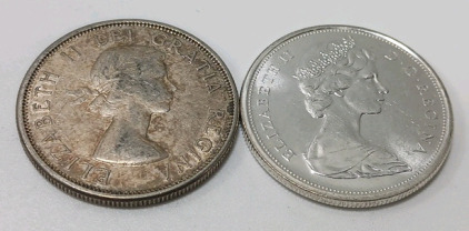 (2) 80% Silver Canadian Coins