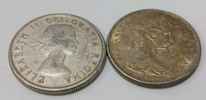 (2) 80% Silver Canadian Coins