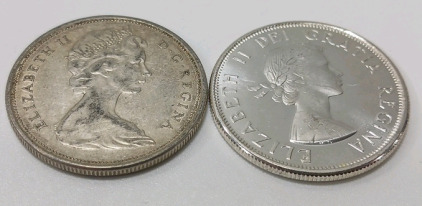 (2) 80% Silver Canadian Coins