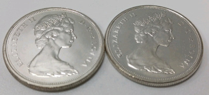 (2) 80% Silver Canadian Coins