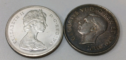 (2) 80% Silver Canadian Coins