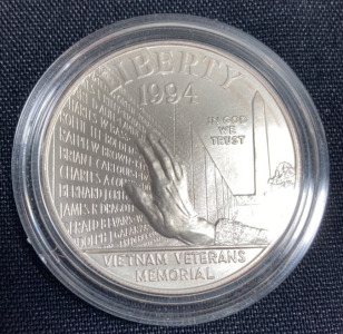 1994-W $1 Vietnam Vers Silver Commemorative Coin