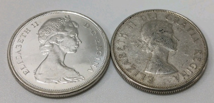 (2) 80% Silver Canadian Coins