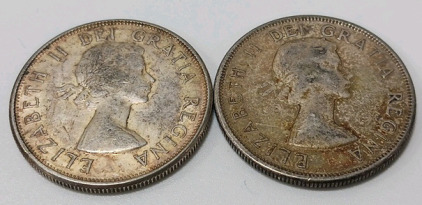 (2) 80% Silver Canadian Coins
