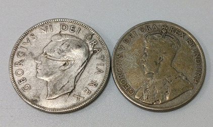 (2) 80% Silver Canadian Coins