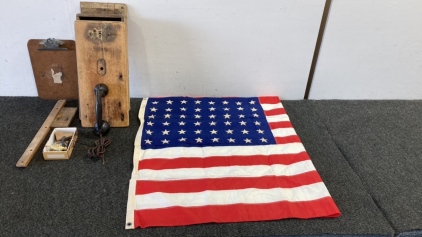 Vintage Telephone, American Flag & More