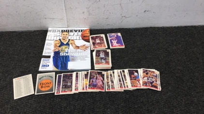 Sports Illustrated Steph Curry edition. And small lot of 91 College Draft Picks.