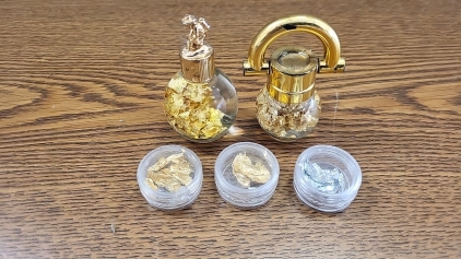 Silver and Gold Flakes