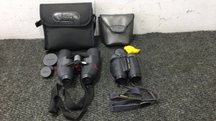 (2) Pairs of Binoculars and carrying cases