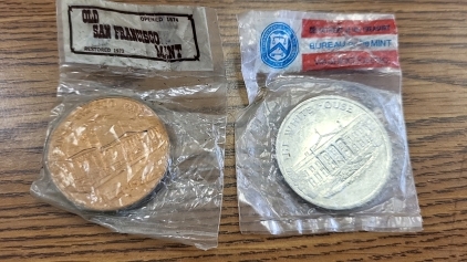 Old San Francisco Mint Coin with De9artment 9f the Treasury Washington DC Mint Coin
