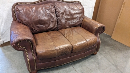 70" Leather Love Seat