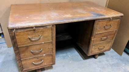 Vintage Wood Desk