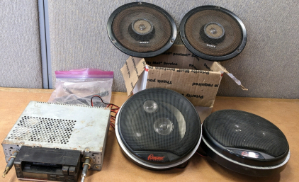 Sony Speakers, Rampage Speakers, AM/FM/Cassette Car Stereo