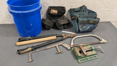 Loppers, Saws, Clamp, Tool Pouches, 5gal Bucket