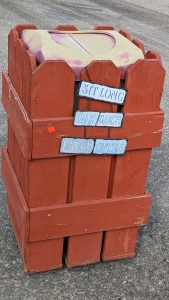 Decorative Wheeled Trash Receptacle