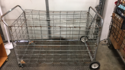 Metal Wire Cage Cart