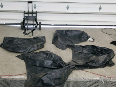 Small Metal Cart And Leather Covers