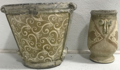 (2) Stone Vases