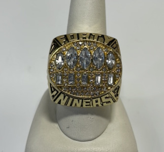 (1) NFL 1994 San Francisco 49ers Super Bowl Championship Ring Named To Steve Young