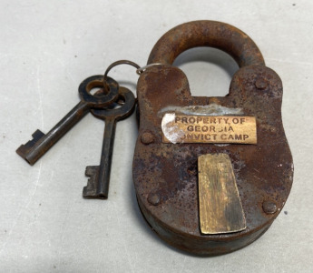 (1) Georgia Convict Camp Lock And Keys