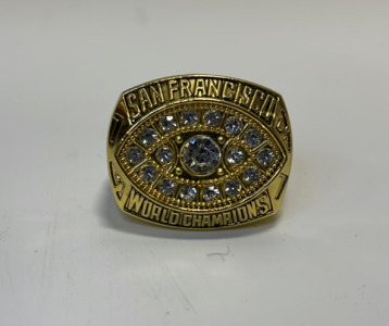 (1) NFL 1981 San Francisco 49ers Super Bowl Championship Ring Named To Joe Montana