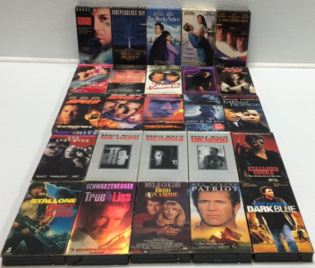 (25) VHS Movies including Speed, Independence Day, and More