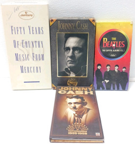 (4) CD Collections Including Johnny Cash And The Beatles