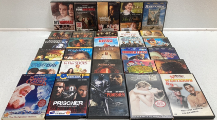 (30) Various DVD Movies: Disney/Family, Drama, Action, And More