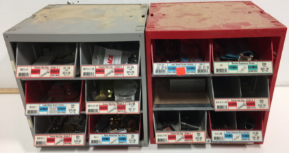 (2) Containers With Screws Bolts Nuts And More