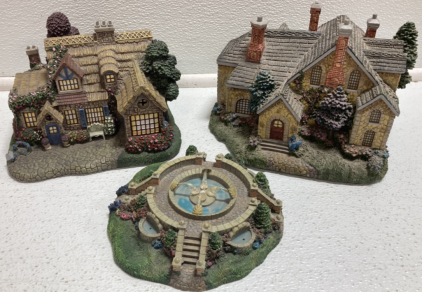 (3) Thomas Kinkade Hawthorne Village Pieces