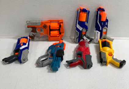 (7) Nerf Guns