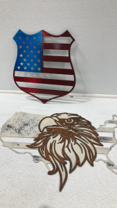 (2) &ldquo;America&rdquo; Metal Art