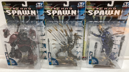 McFarlane Techno Spawn Acrion Figures: Code Red, Iron Express, Steel Trap