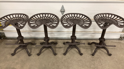(4) Metal Adjustable Barstools