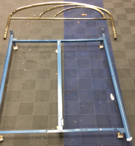 Gold Color Metal Headboard W/Adjustable Frame